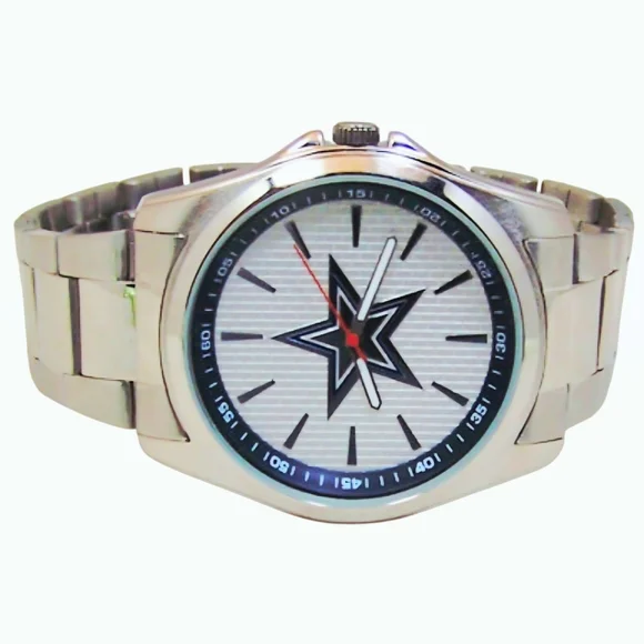 NEW *Dallas Cowboy Men's 3-Hand Analog Watch by Avon Dallas Logo in Padded Case
